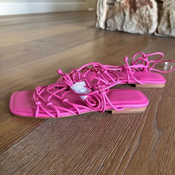 MARC FISHER  Monnie Ankle Wrap Sandal In Pink - Picture 8 of 10